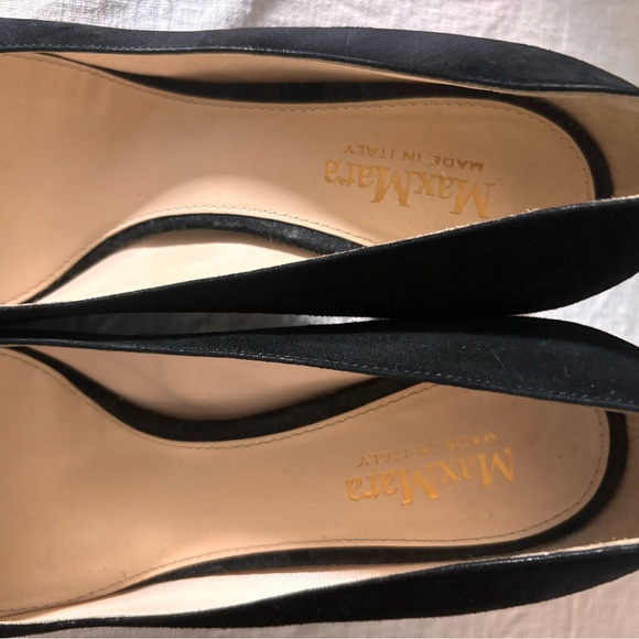 Max Mara black suede pumps, size 38.5. - Picture 2 of 5